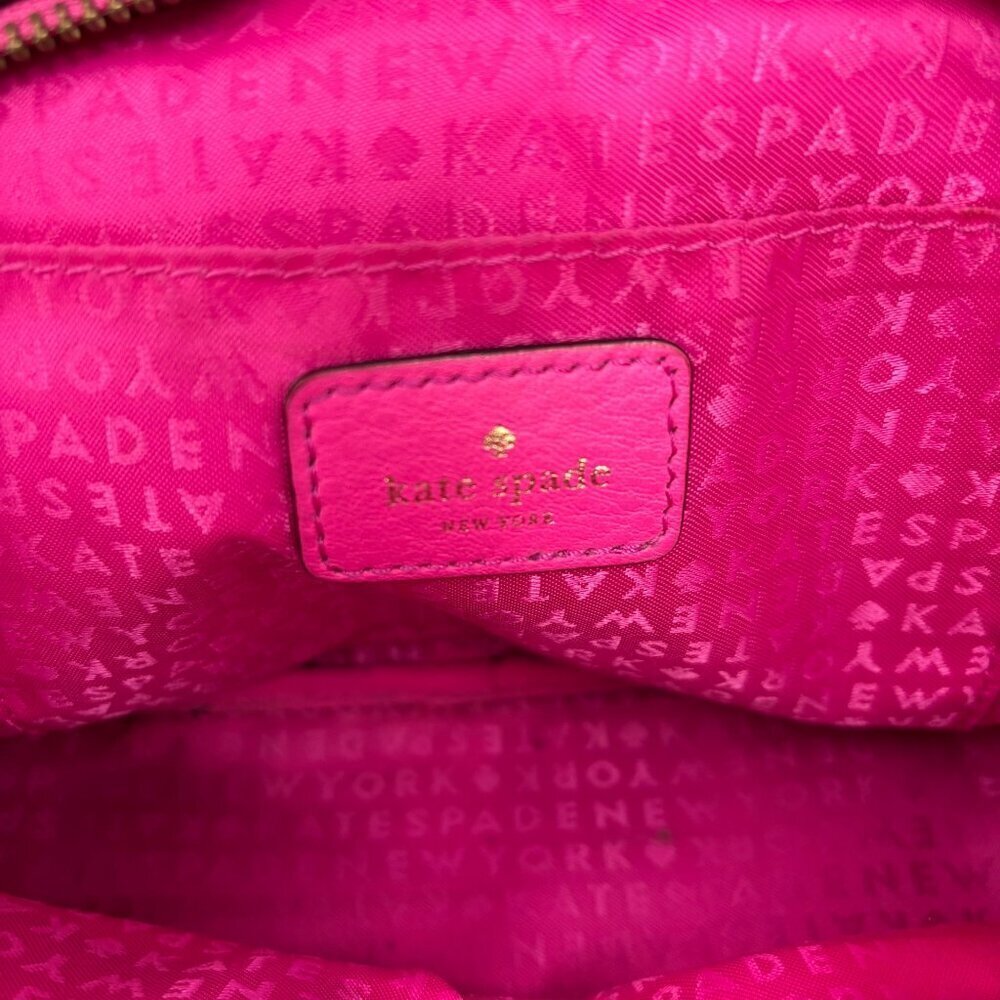 Kate Spade Mindy Crossbody Bag Pink Pebbled Leather Handbag Adjustable Strap - Picture 8 of 16
